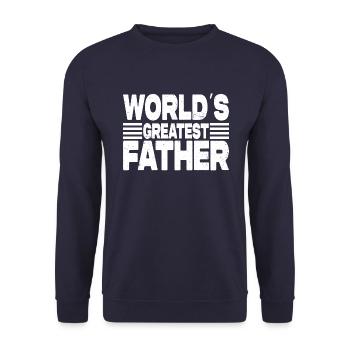 Le plus grand père du monde - Sweat-shirt Unisexe - marine - Devant - Alina (178cm) & Michal (187cm)