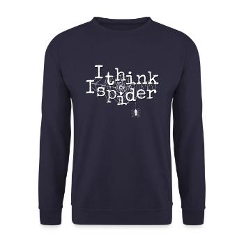 Je pense que je suis araignée Denglish Dad Joke Cartoon Spider - Sweat-shirt Unisexe - marine - Devant - Alina (178cm) & Michal (187cm)