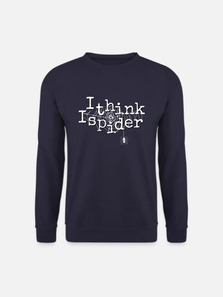 I Think I Spider Denglisch Dad Joke Cartoon Spinne - Unisex Pullover - Navy