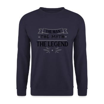 The Man The Myth The Legend Gift Idea Father's Day - Unisex Sweatshirt - navy - Front - Alina (178cm) & Michal (187cm)