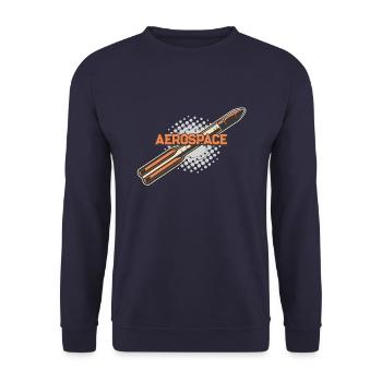 Fusée spatiale aérospatiale - Sweat-shirt Unisexe - marine - Devant - Alina (178cm) & Michal (187cm)