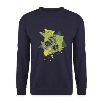 Cadeau descente VTT - Sweat-shirt Unisexe - marine - Devant - Alina (178cm) & Michal (187cm)