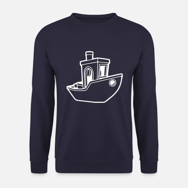 Benchy Boat - 3D Druck Design [white] - Unisex Pullover - Navy