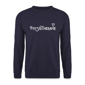 Chemises et sweats à capuche de physiothérapie - Tenues de physiothérapie - Sweat-shirt Unisexe - marine - Devant - Alina (178cm) & Michal (187cm)
