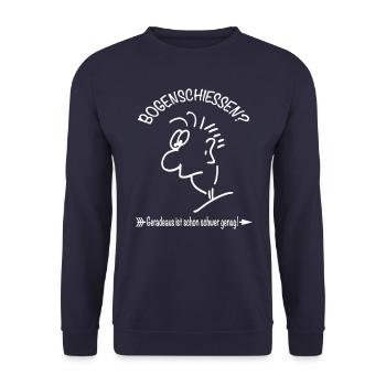 Archery straight ahead - Unisex Sweatshirt - navy - Front - Alina (178cm) & Michal (187cm)