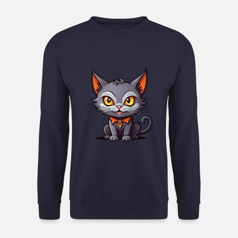 Schwarze Vampirkatze - Unisex Pullover - Navy