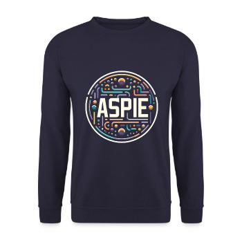 Asperger-Syndrom Aspie - Unisex Pullover - Navy - Vorne - Alina (178cm) & Michal (187cm)