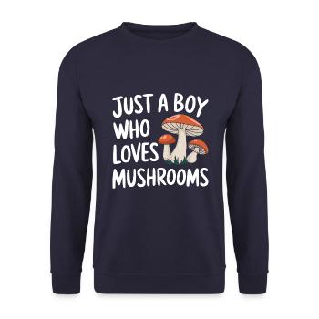Mushroom Mushrooms Funghi Mushroom - Unisex Sweatshirt - navy - Front - Alina (178cm) & Michal (187cm)