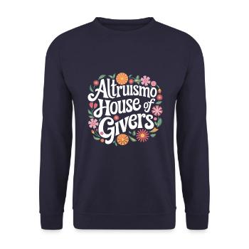 Altruisme Don désintéressé Donner d’école - Sweat-shirt Unisexe - marine - Devant - Alina (178cm) & Michal (187cm)