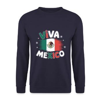 Mexico Mexico Mexican Spanish - Unisex Sweatshirt - navy - Front - Alina (178cm) & Michal (187cm)