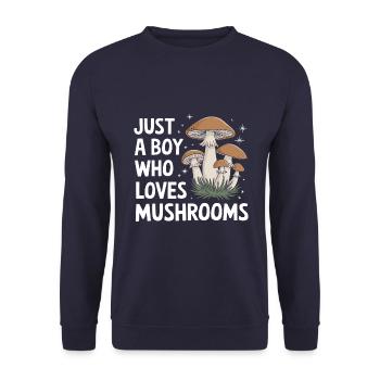 Mushroom Mushrooms Funghi Mushroom - Unisex Sweatshirt - navy - Front - Alina (178cm) & Michal (187cm)