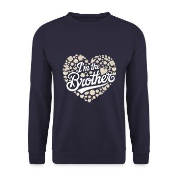 Frère Grand Frère Frère Famille - Sweat-shirt Unisexe - marine - Devant - Alina (178cm) & Michal (187cm)