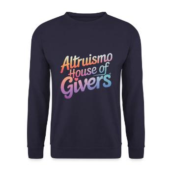 Altruisme Don désintéressé Donner d’école - Sweat-shirt Unisexe - marine - Devant - Alina (178cm) & Michal (187cm)