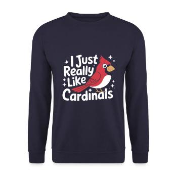 Cardinal Red Cardinal Vogel Red Cardinal - Unisex Sweatshirt - navy - Front - Alina (178cm) & Michal (187cm)