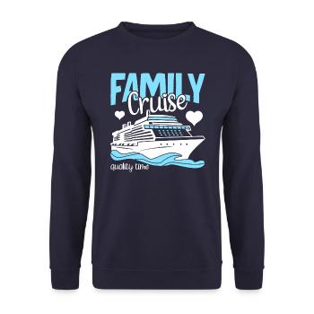Familien Kreuzfahrt - Unisex Pullover - Navy - Vorne - Alina (178cm) & Michal (187cm)