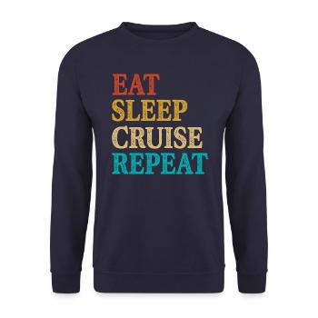 Family Cruise - Unisex Sweatshirt - navy - Front - Alina (178cm) & Michal (187cm)