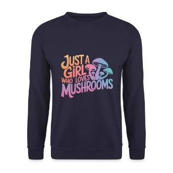 Mushroom Mushrooms Funghi Mushroom - Unisex Sweatshirt - navy - Front - Alina (178cm) & Michal (187cm)