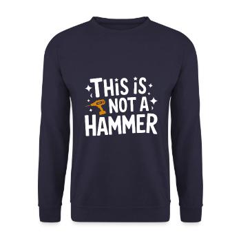 Funny DIY Handyman Repairman - Unisex Sweatshirt - navy - Front - Alina (178cm) & Michal (187cm)