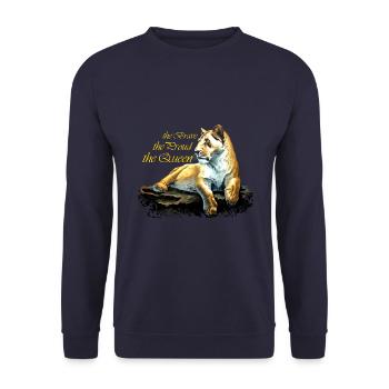 The Queen - Unisex Sweatshirt - navy - Front - Alina (178cm) & Michal (187cm)