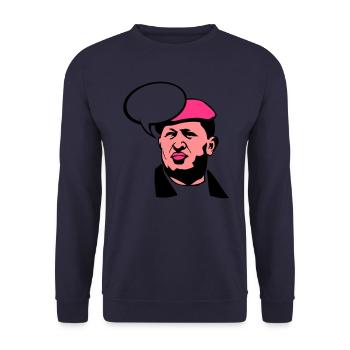 Präsident Hugo Chavez Venezuela Blase - Unisex Pullover - Navy - Vorne - Alina (178cm) & Michal (187cm)