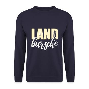 Bauer Landbursche - Unisex Pullover - Navy - Vorne - Alina (178cm) & Michal (187cm)