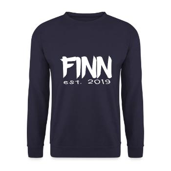 Finn est. 2019 [white] - Sweat-shirt Unisexe - marine - Devant - Alina (178cm) & Michal (187cm)
