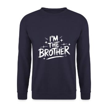 Frère Grand Frère Frère Famille - Sweat-shirt Unisexe - marine - Devant - Alina (178cm) & Michal (187cm)