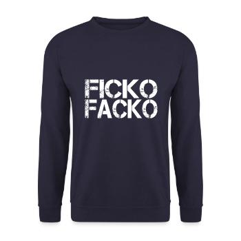F!cko - Facko [white] - Unisex Pullover - Navy - Vorne - Alina (178cm) & Michal (187cm)