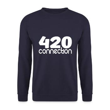 420 connection - Unisex Pullover - Navy - Vorne - Alina (178cm) & Michal (187cm)