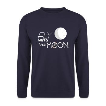 Mond - Unisex Pullover - Navy - Vorne - Alina (178cm) & Michal (187cm)