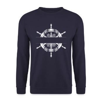 Steurrad Badge - Sweat-shirt Unisexe - marine - Devant - Alina (178cm) & Michal (187cm)