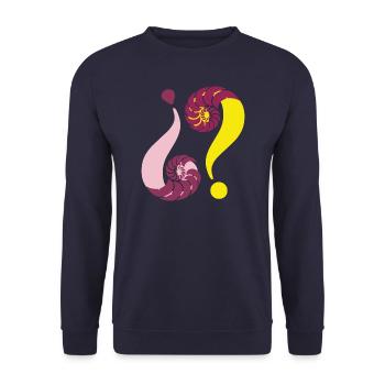 Infinite enigma. 02 Yellow Pink - Unisex Sweatshirt - navy - Front - Alina (178cm) & Michal (187cm)
