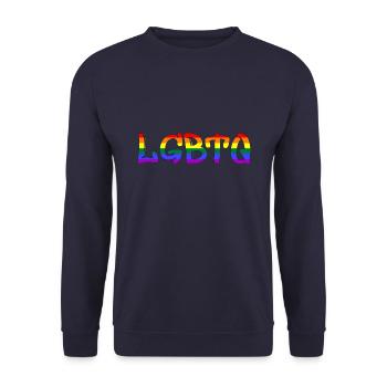 LGBTQ - Unisex Pullover - Navy - Vorne - Alina (178cm) & Michal (187cm)