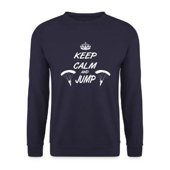 T-shirt parachutist - Unisex Sweatshirt - navy - Front - Alina (178cm) & Michal (187cm)