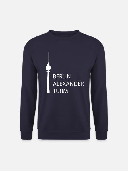 Lustiger Berlin Fernsehturm Parodie Minimal Silhou - Unisex Pullover - Navy