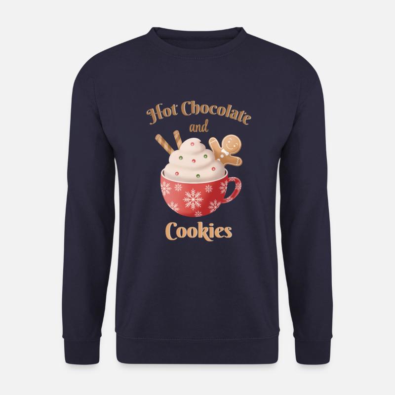 Hot Chocolate and Gingerbread Cookies - Unisex Pullover - Navy