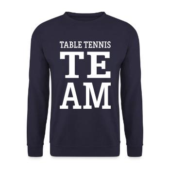Équipe de tennis de table - Sweat-shirt Unisexe - marine - Devant - Alina (178cm) & Michal (187cm)