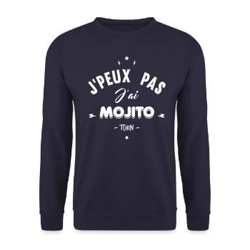j'peux pas j'ai mojito - Sweat-shirt Unisexe - marine - Devant - Alina (178cm) & Michal (187cm)