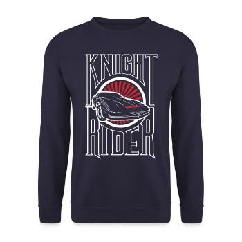 Knight Rider KITT Knight Industry 2000 - Unisex Sweatshirt - navy - Front - Alina (178cm) & Michal (187cm)