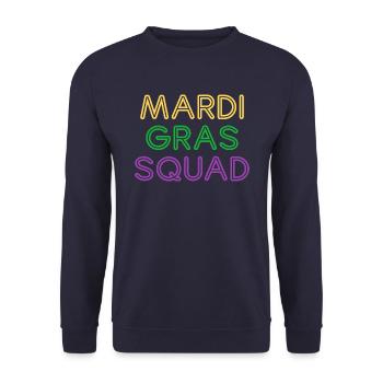 Mardi Gras Squad Fun Carnival - Unisex Sweatshirt - navy - Front - Alina (178cm) & Michal (187cm)