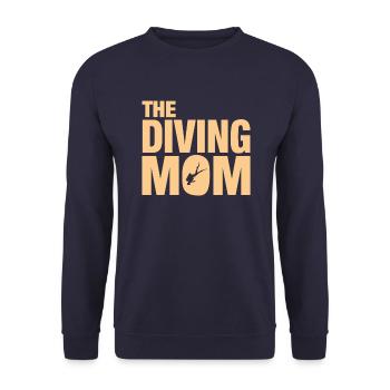 Diving Woman, The Diving Mom - Unisex Pullover - Navy - Vorne - Alina (178cm) & Michal (187cm)