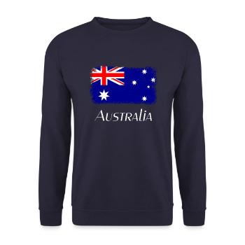 Australien, Flagge, Flag from Australia - Unisex Pullover - Navy - Vorne - Alina (178cm) & Michal (187cm)