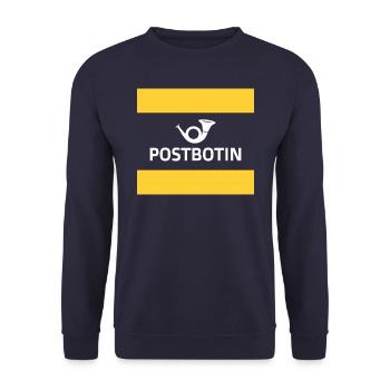 Postbotin Kostüm Post Kostüm Karneval Fasching - Unisex Pullover - Navy - Vorne - Alina (178cm) & Michal (187cm)