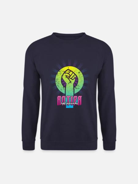 ANTIPA: Fight Patriarchy. Go feminist! (candy) - Unisex Pullover - Navy