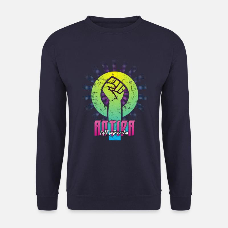 ANTIPA: Fight Patriarchy. Go feminist! (candy) - Unisex Pullover - Navy