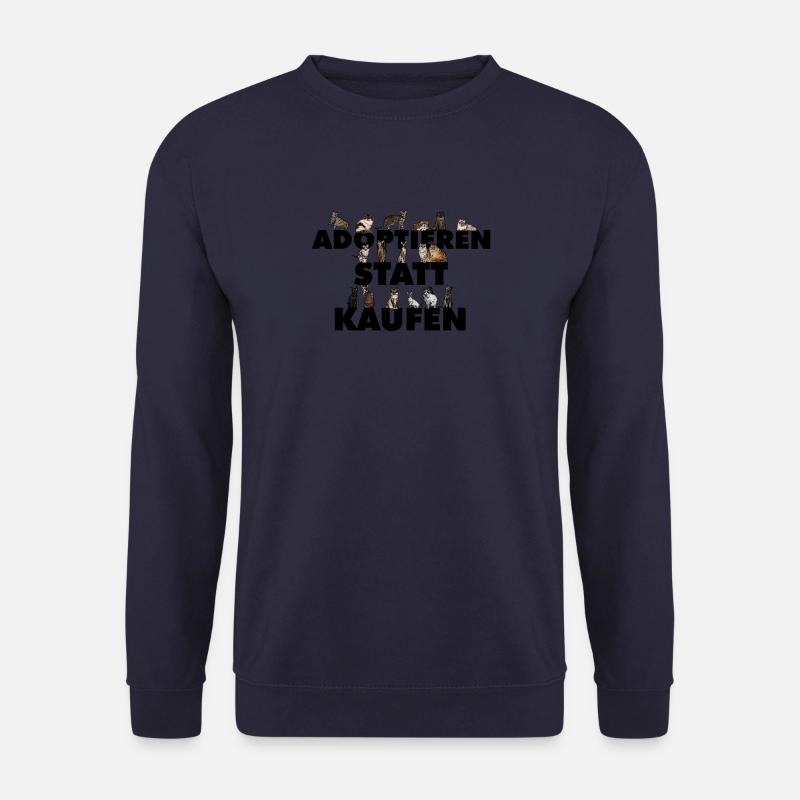 Adoptieren statt Kaufen - Unisex Pullover - Navy