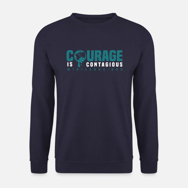 Courage is Contagious - WikiLeaks - Unisex Sweatshirt - navy