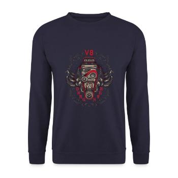 USAGE DRAGSTER - Sweat-shirt Unisexe - marine - Devant - Alina (178cm) & Michal (187cm)