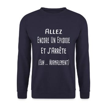 Idée cadeau fête tshirt humoristique série télé tv - Sweat-shirt Unisexe - marine - Devant - Alina (178cm) & Michal (187cm)