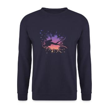 diving, tauchen, diver, scuba diving - Unisex Pullover - Navy - Vorne - Alina (178cm) & Michal (187cm)